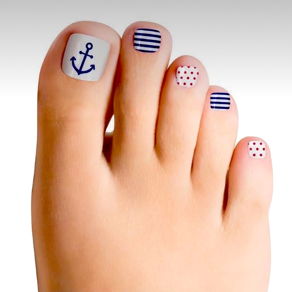 Color Street - Ship Ship Hooray, Pedicure (Hard to Find set)